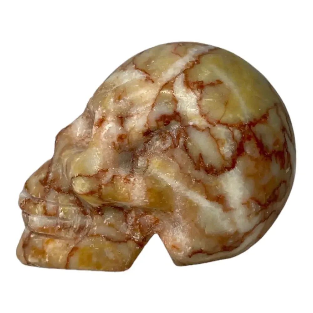 Red Network Vein Jasper Small Skull